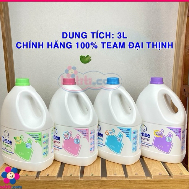 [Tem Đại Thịnh] Nước Giặt Dnee Thái Lan can 3000ml (mẫu mới)