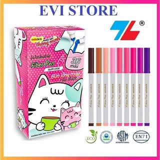  Bút lông màu rửa được Pastel Washable Fiber Pen Thiên Long Colokit SWM C008   C006 viết Calligraphy 