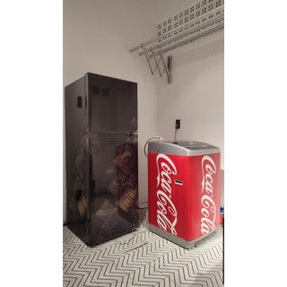 Miếng dán tủ lạnh chống nước - DECAL TRANG TRÍ -  COCA NỀN ĐỎ
