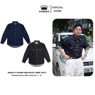 Áo Sơ Mi Denim Dài Tay Nam Nữ Basic Local Brand Dukeen SM063