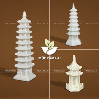  Mẫu Mô Hình Tháp Trang Trí Tiểu Cảnh Bonsai Bể Thủy Sinh Chất Liệu Bột Đá Composite 