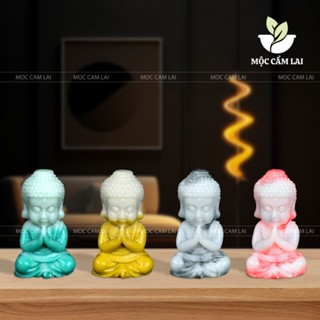  Tượng Chibi Thích Ca Mini Chắp Tay Chất Liệu Bột Đá Composite - Mộc Cẩm Lai 