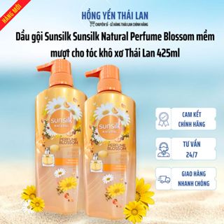  Dầu gội Sunsilk Sunsilk Natural Perfume Blossom mềm mượt cho tóc khô xơ Thái Lan 425ml 