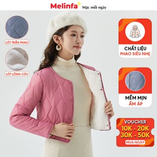 Áo phao nữ siêu nhẹ dáng lửng trẻ trung mềm mại ấm áp mặc thu đông, áo phao croptop trần bông, áo lông cừu mã VAA0540