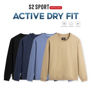 Áo nỉ sweater nam trơn S2 SPORT  thu đông vải cotton USA co giãn 04 chiều dày dặn giữ ấm tốt - AN013