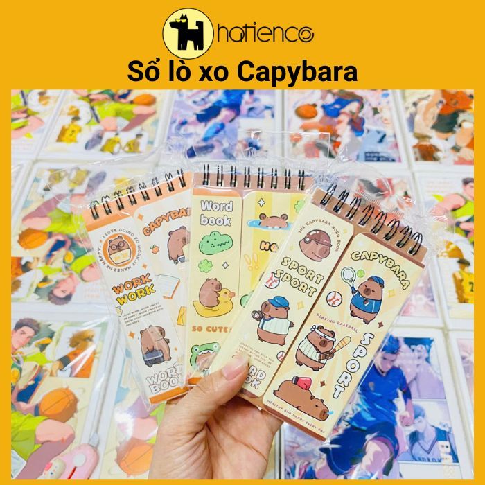 Sổ lò xo A7 lật dọc, sổ từ vựng học tiếng anh, tiếng trung dễ thương