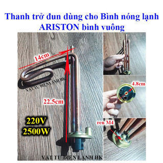  Sợi đốt ARISTON bình vuông - ruột bình nóng lạnh Thanh nhiệt điện trở - Mayso - mai so BNL HK 