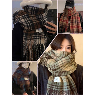  Khăn quàng cổ - Khăn choàng cổ kẻ chất len nam nữ lông mịn dệt kim ulzzang Hàn Quốc sca-a-037 