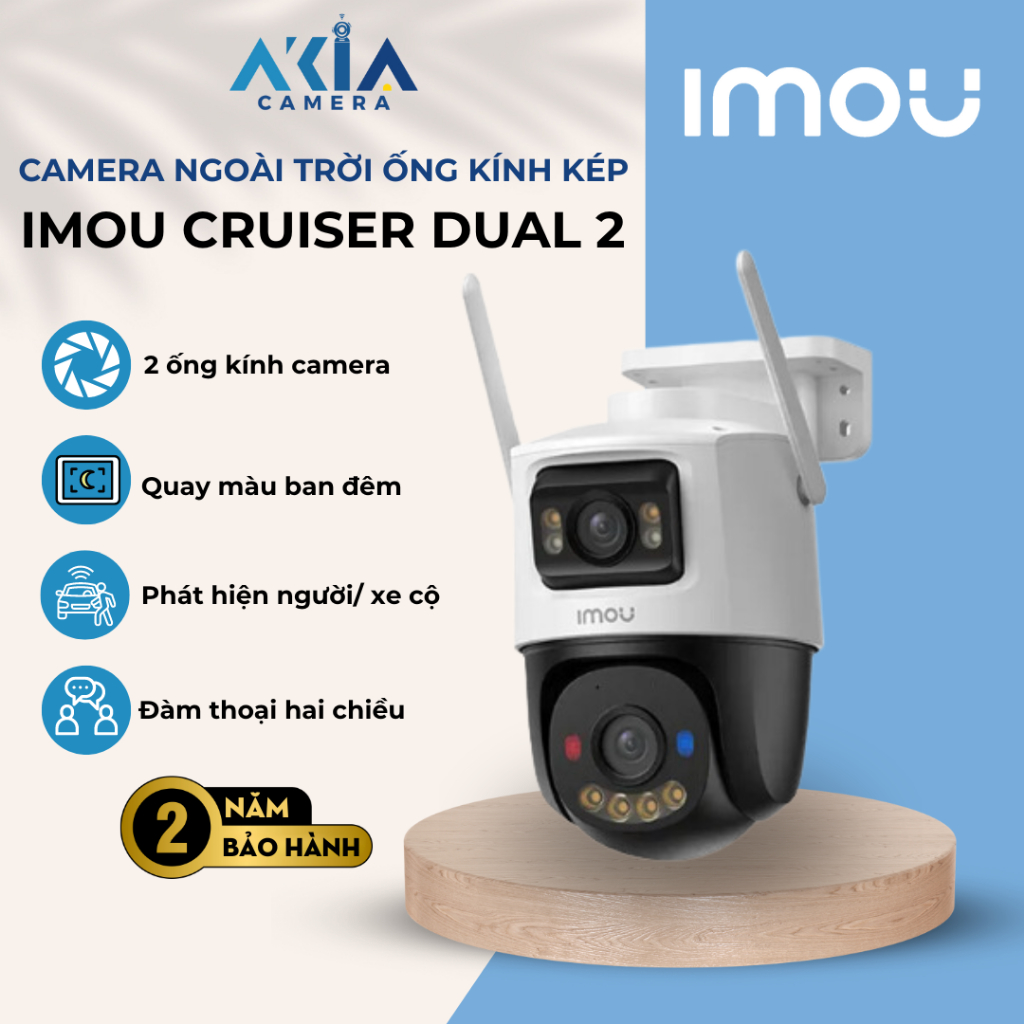 Camera 2 mắt kép IMOU Cruiser Dual 2 6MP/ 10MP, quay cố định và xoay 360 độ theo dõi chuyển động