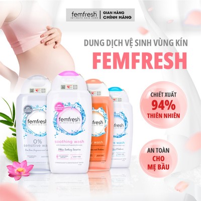 Dung dịch vệ sinh phụ nữ Femfresh cao cấp Anh Quốc, giúp làm sạch, cân bằng vùng kín, an toàn cho bà bầu [250ml]