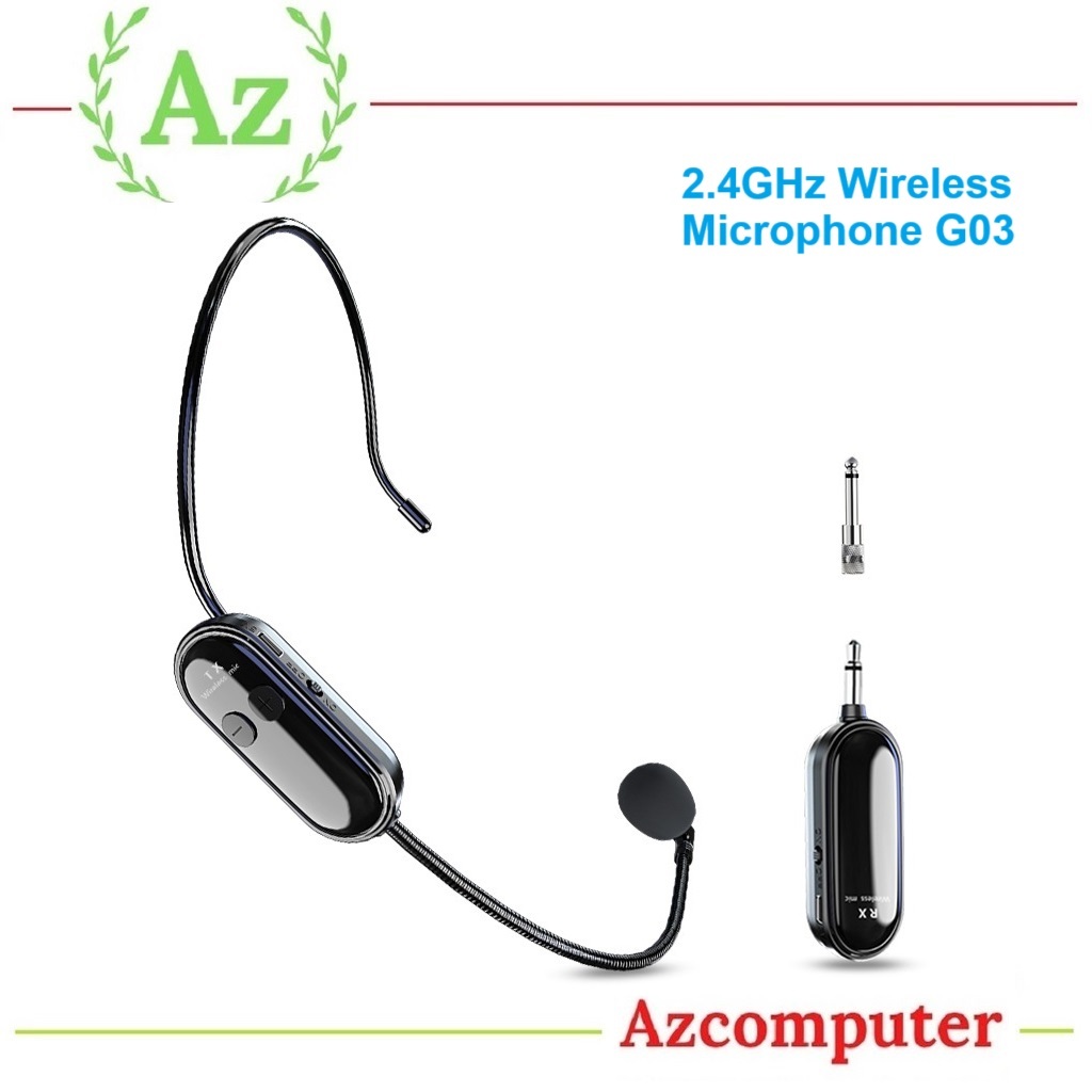 Micro trợ giảng không dây cài đầu G03 - 2.4G Wireless Microphone G03