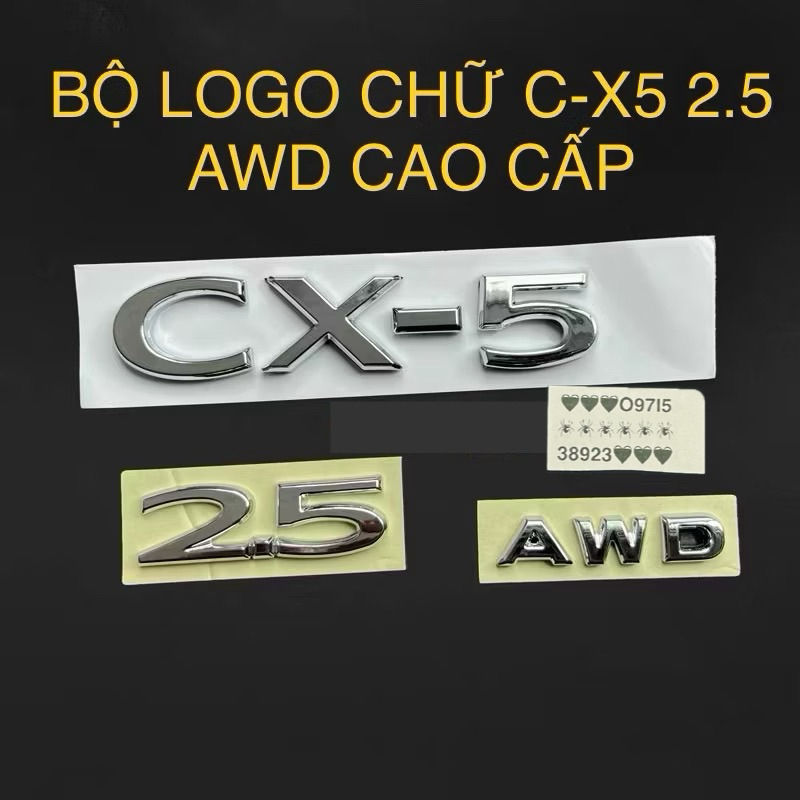 BỘ LOGO CHỮ CX-5 2.5 AWD CAO CẤP XỊN GIÁ RẺ