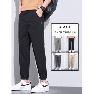 Quần dài nam chất vải kaki gió cạp khuy phối chun TOPMEN kiểu dáng slimfit trẻ trung, thời thượng Menswear