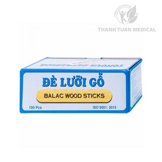 Que đè lưỡi gỗ Lạc Việt Balac Wood Sticks dùng để khám khoang miệng và cổ họng