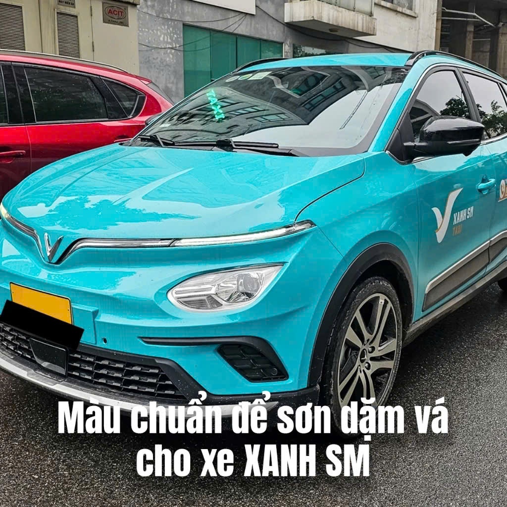 SƠN MÀU XE XANH SM VINFASTdùng để dặm vá các vết trầy xước xe máy, xe ô tô Xanh SM
