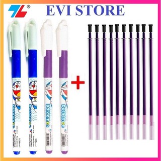  Combo 2 bút + 10 ruột Gel-012 DO   Bút gel nước Thiên Long Gel012 Do + ngòi GR04 nét 0.5mm 