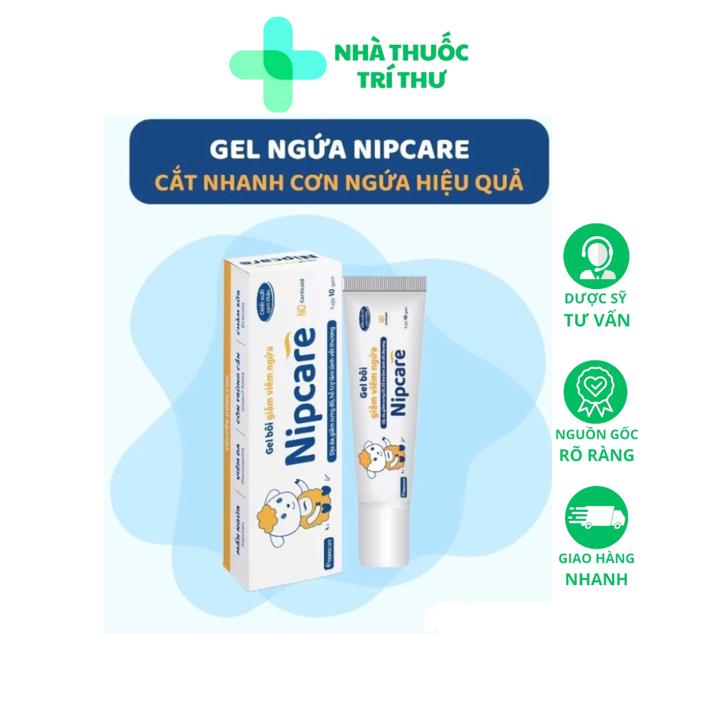 Gel Bôi Nipcare 20gr - Hỗ Trợ  Dịu Da, Giảm Viêm Ngứa, Sưng Đỏ Hỗ Trợ Làm Lành Vết Thương