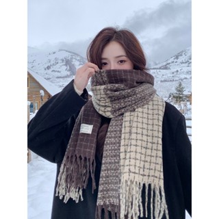 Mộc Mall Khăn quàng cổ - Khăn choàng cổ caro chất len nam nữ lông mịn dệt kim Hàn Quốc sca-a-039