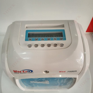 Máy Chấm Công Thẻ Giấy WISEEYE WSE-7500A ( Có pin dự phòng ) - Tặng 2 xấp Giấy Chấm Công