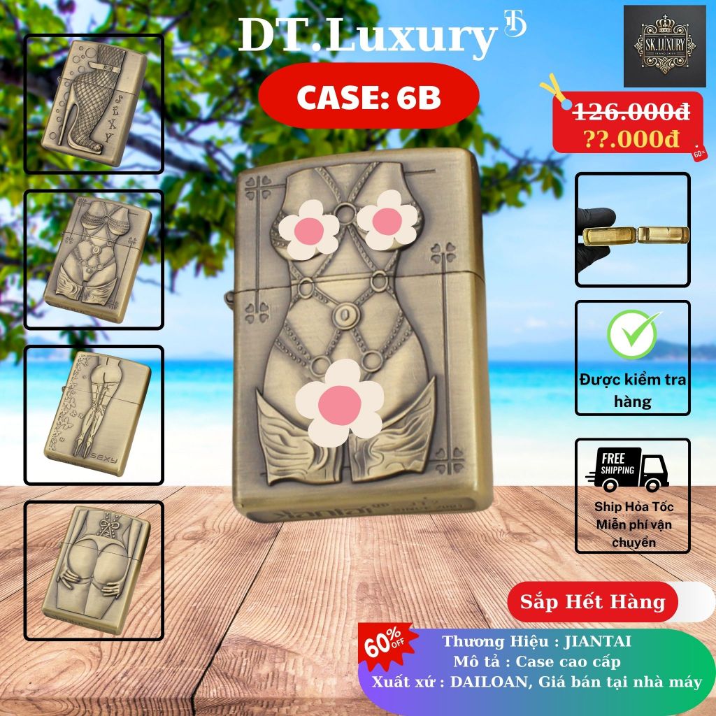 Vỏ Zippo Độc Đẹp (T-06B) Chất liệu Đồng Thau (Không Bao Gồm Nhiên Liệu)