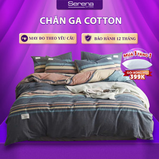 Chăn Ga Gối Nệm 5 Món Cotton Tici SERENA MATTRESS Chính Hãng Combo Chăn Drap Nệm Đệm Trải Phủ Giường Trần Bông Cao Cấp
