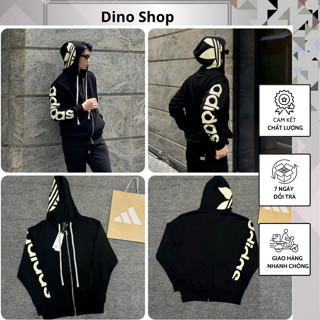 Áo Khoác Nỉ Nam A Di Đát In Chữ Ống Tay Cực Đẹp - Áo Khoác Nỉ Nam A Di Đát Cao Cấp