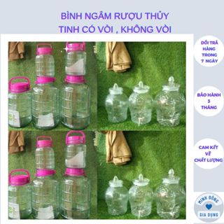  Bình Ngâm Rượu Thủy Tinh 3 Lít 5 Lít 8 Lít 10 Lít Quai Xách có cả loại vòi   BAO BỂ VỠ   