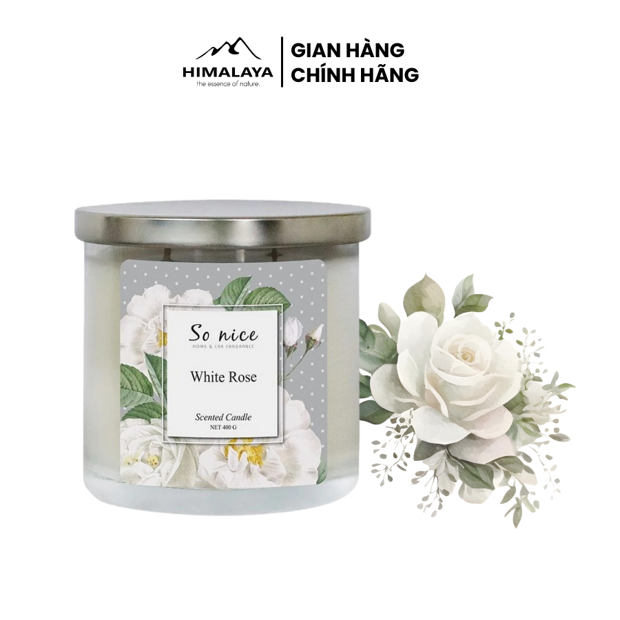 NẾN THƠM SO NICE WHITE ROSE : 230g - 400g
