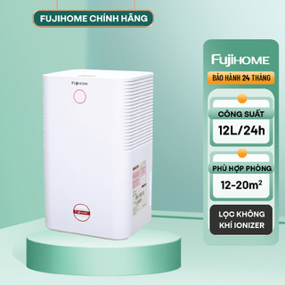 Máy hút ẩm công nghệ Block FUJIHOME DH12 Công suất 12lít/ ngày - Đèn led hiển thị- Độ ồn cực thấp