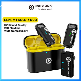 HOLLYLAND LARK M1 SOLO / LARK M1 DUO - Mic Thu Âm Cài Áo Không Dây 2.4GHz | BH Chính Hãng 12 Tháng