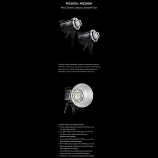 Đèn Flash Studio Godox MS300/MS300-V HL Lighting 300W – Công Suất Mạnh Mẽ, Hiệu Quả Cao