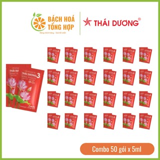 Combo 50 gói dầu gội dược liệu Thái Dương 3 hương hoa 50 gói x 5ml sạch gàu, mềm mượt - Bách Hoá Tổng Hợp
