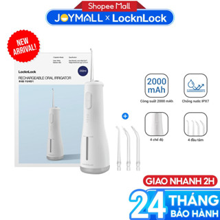 Máy tăm nước không dây LocknLock ENR154WHT 250ml, Hàng chính hãng, 4 chế độ, pin 2000mAh - JoyMall