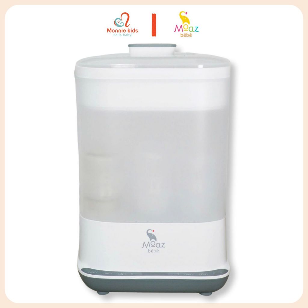 Máy tiệt trùng hơi nước và sấy khô Moaz Bebe MB101, máy tiệt trùng bình sữa cho bé - Monnie Kids