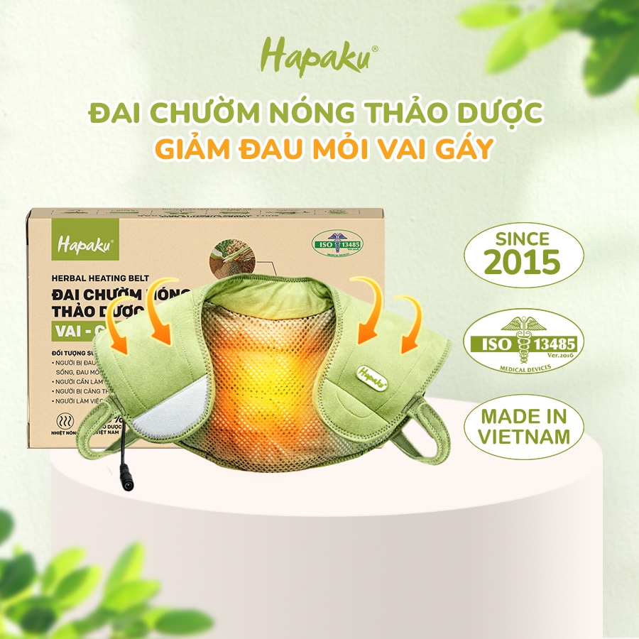 Máy Massage Cổ Vai Gáy Từ Thảo Dược Hapaku, Giảm Đau Vai Gáy, Thoái Hóa Đốt Sống Cổ, Gối Massage Hồng Ngoại
