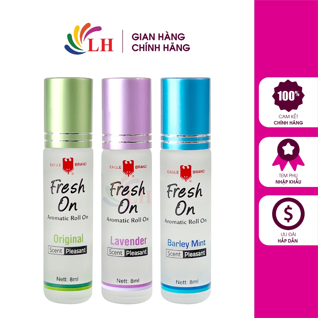 Dầu lăn giảm căng thẳng Eagle Brand Fresh On (8ml)