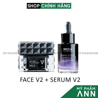Kem Face Collagen DNA Pro V2 Cá Hồi 30g và Tinh Chất Ampoule Saffron MeeA Organic Chính hãng