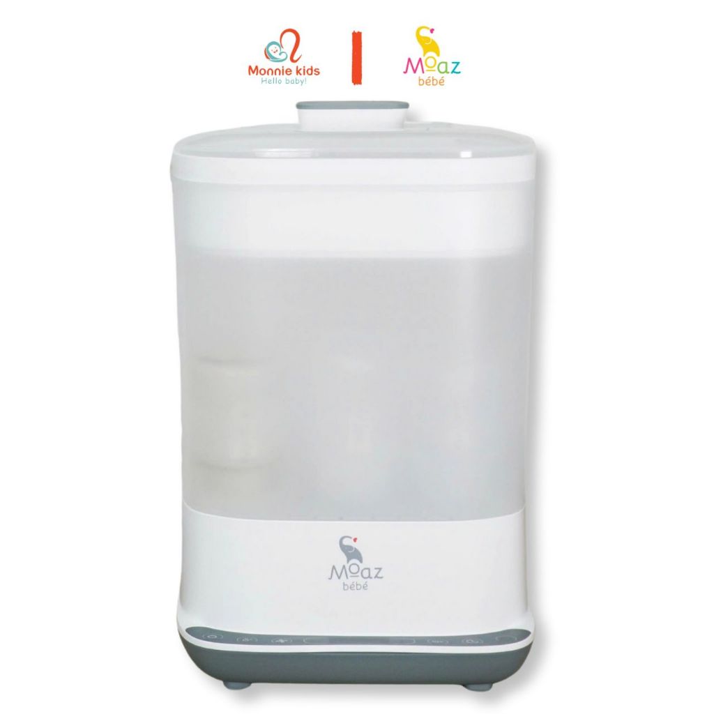 Máy tiệt trùng hơi nước và sấy khô bình sữa Moaz Bebe MB101 cho bé - Monnie Kids