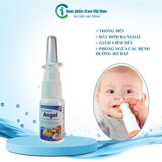  Xịt mũi cho bé rửa mũi vệ sinh mũi ngăn ngừa viêm mũi viêm amidan viêm họng 
