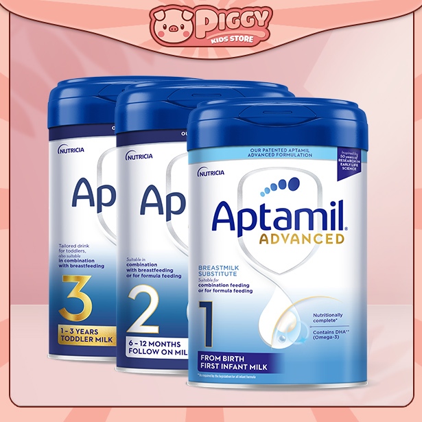 PIGGYKIDS Sữa Aptamil Advanced Anh 1-2-3 đủ số 800G