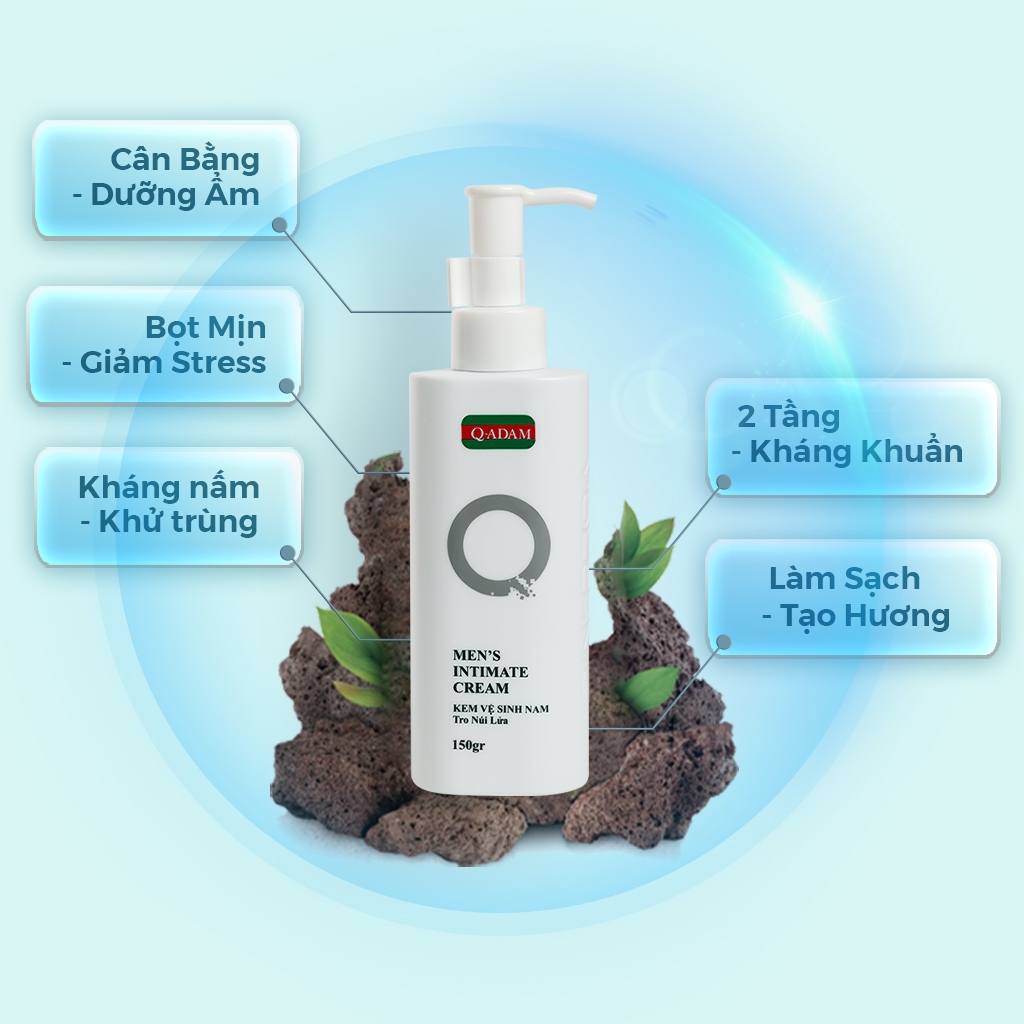 Kem vệ sinh nam giới Qadam, vệ sinh nam dạng kem hương thơm mát sạch khuẩn 150gr