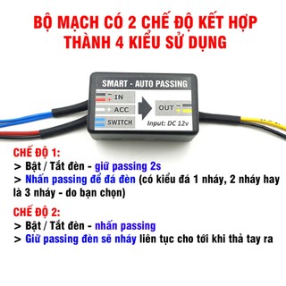 Mạch Smart Auto Passing (SAP) with Relay cho đèn trợ sáng