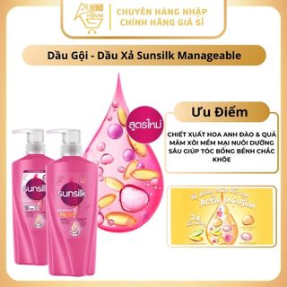 Dầu Gội Sunsilk (370 - 400ml) Thái Lan Chăm Sóc, Nuôi Dưỡng Tóc, Suôn Mượt Óng Ả - Hinohouse