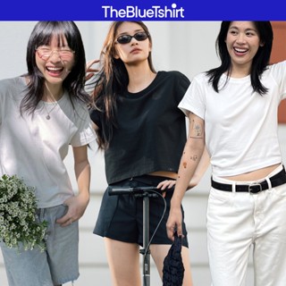 TheBlueTshirt - Áo thun trơn nữ tay ngắn phom suông cho nữ - Everyday Tee 100% Natural Cotton - Women