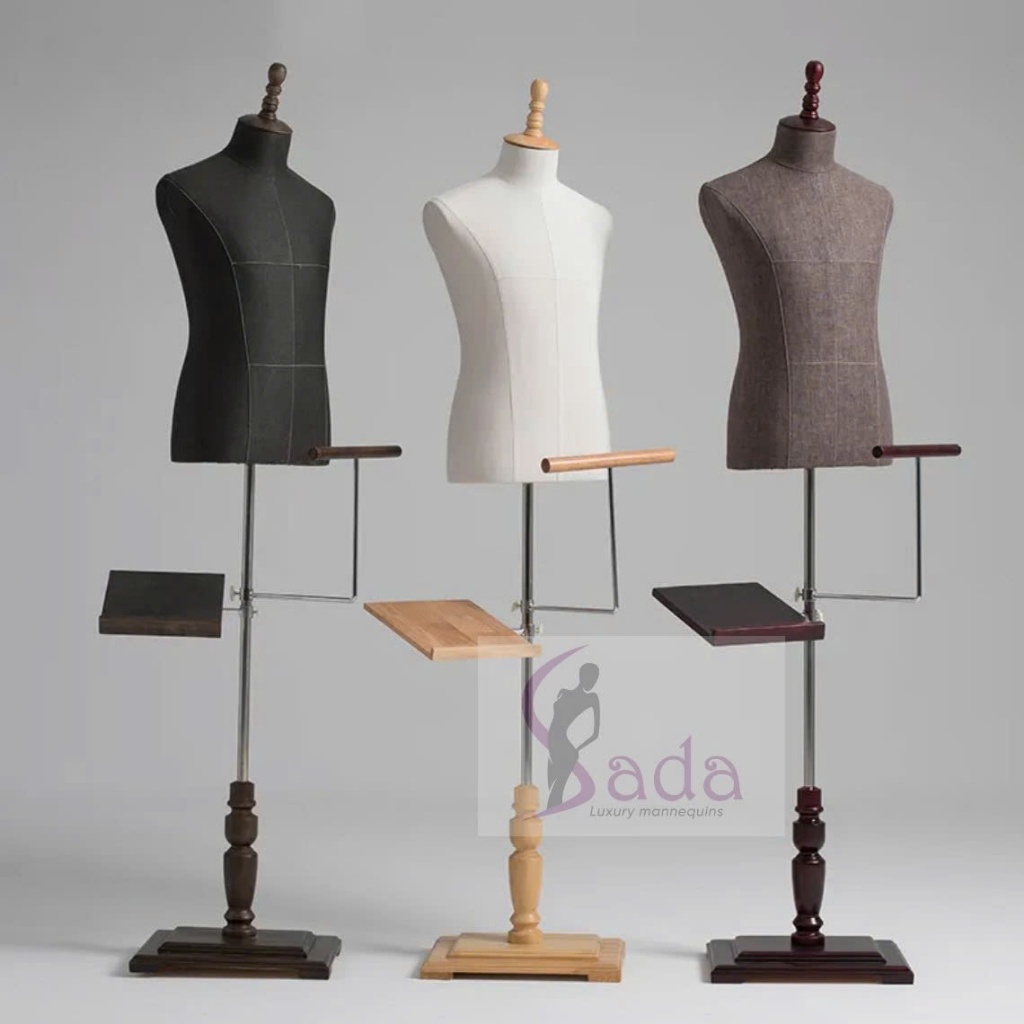 Manocanh nam không tay không đùi bằng nhựa hoặc bằng xốp bọc vải kèm kê giày và kê quần - sada shop 3