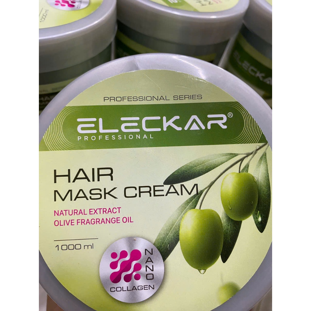 Dầu xả tóc olive Elecka 1000ml - Hấp dầu OLIVE Eleckar mẫu mới - Kem ủ