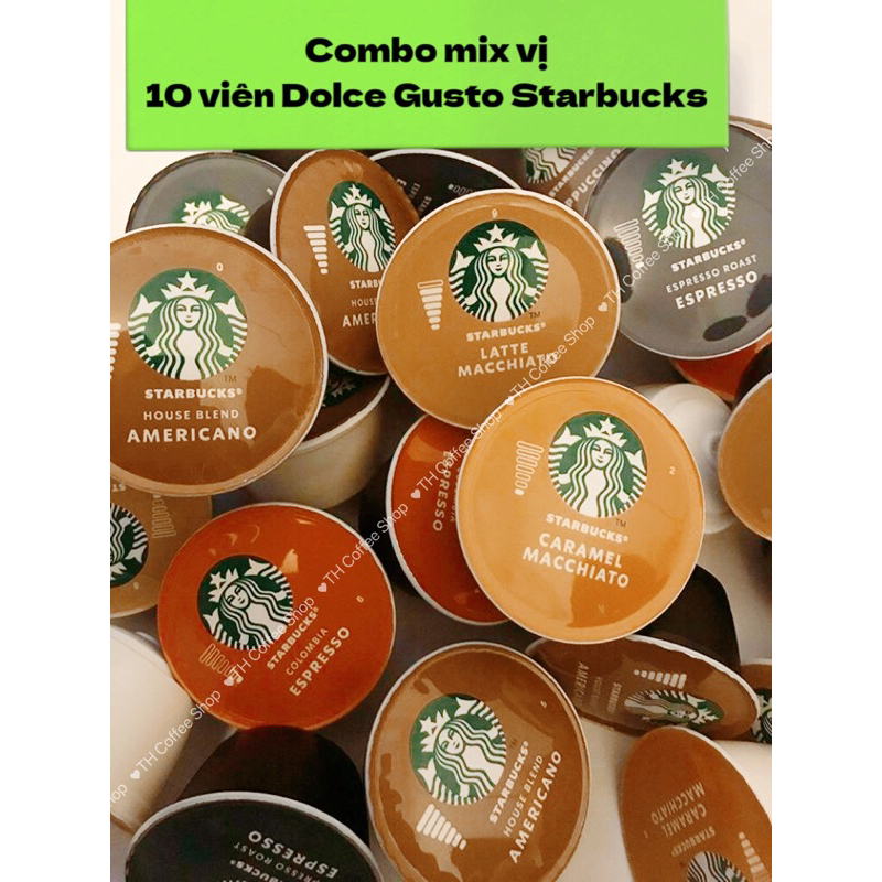 ( Dành cho máy Dolce Gusto) - Combo mix vị 10 viên nén Dolce Gusto Starbucks đa dạng mùi vị