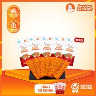 [ MUA 30-tặng 3 ] Mua 30 Gói SNACK SASHIMI Đồ Ăn Vặt Snack làm từ bột mì- Ăn Cùng Bà Tuyết Đồ ăn vặt Vi