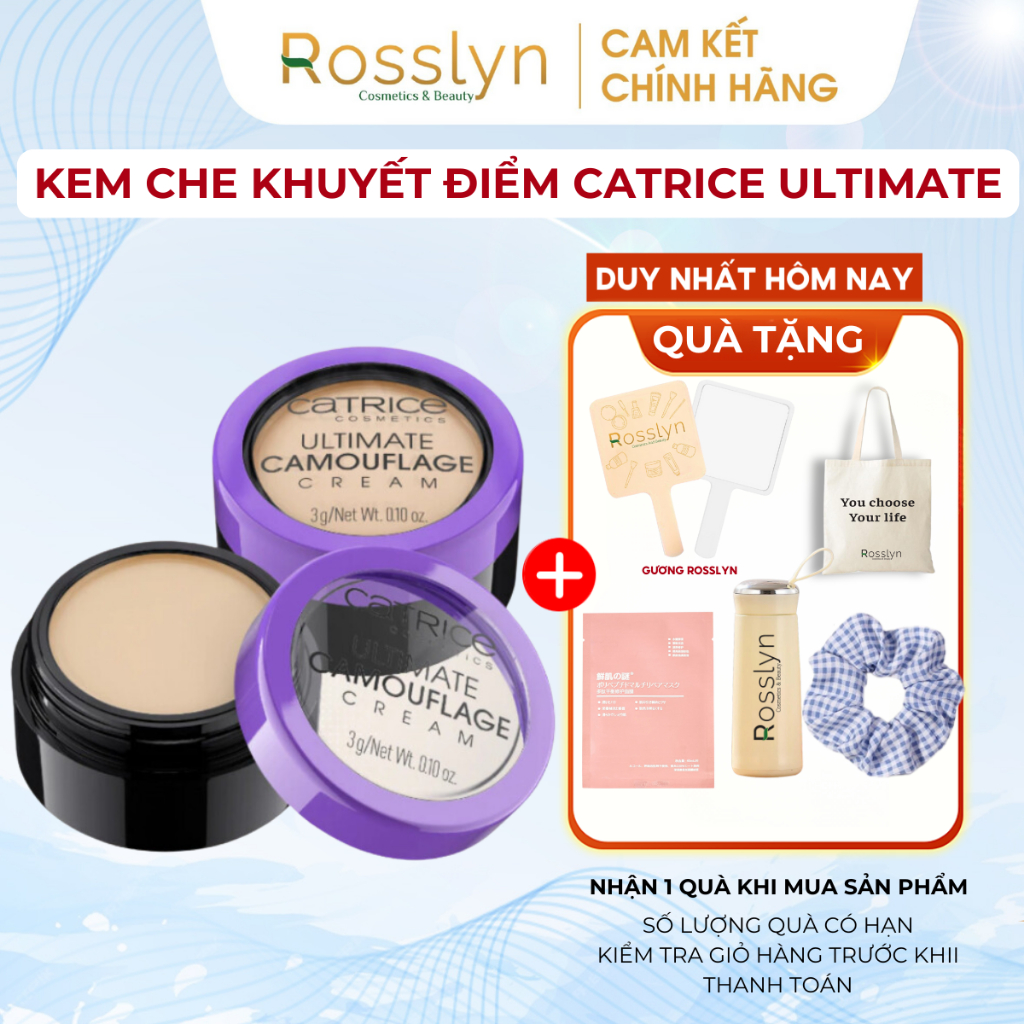 Che khuyết điểm Catrice Ultimate Camouflage Cream lì lâu trôi chống nước 3g