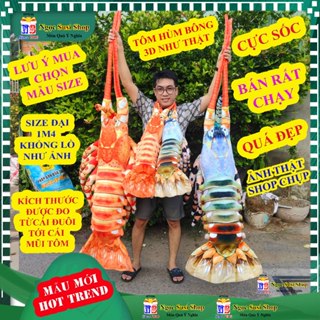  GẤU BÔNG CON TÔM HÙM BÔNG XANH TÔM ALASKA 3D KHỔNG LỒ NHƯ THẬT SIÊU MỀM MỊN - thú bông đồ chơi doll 
